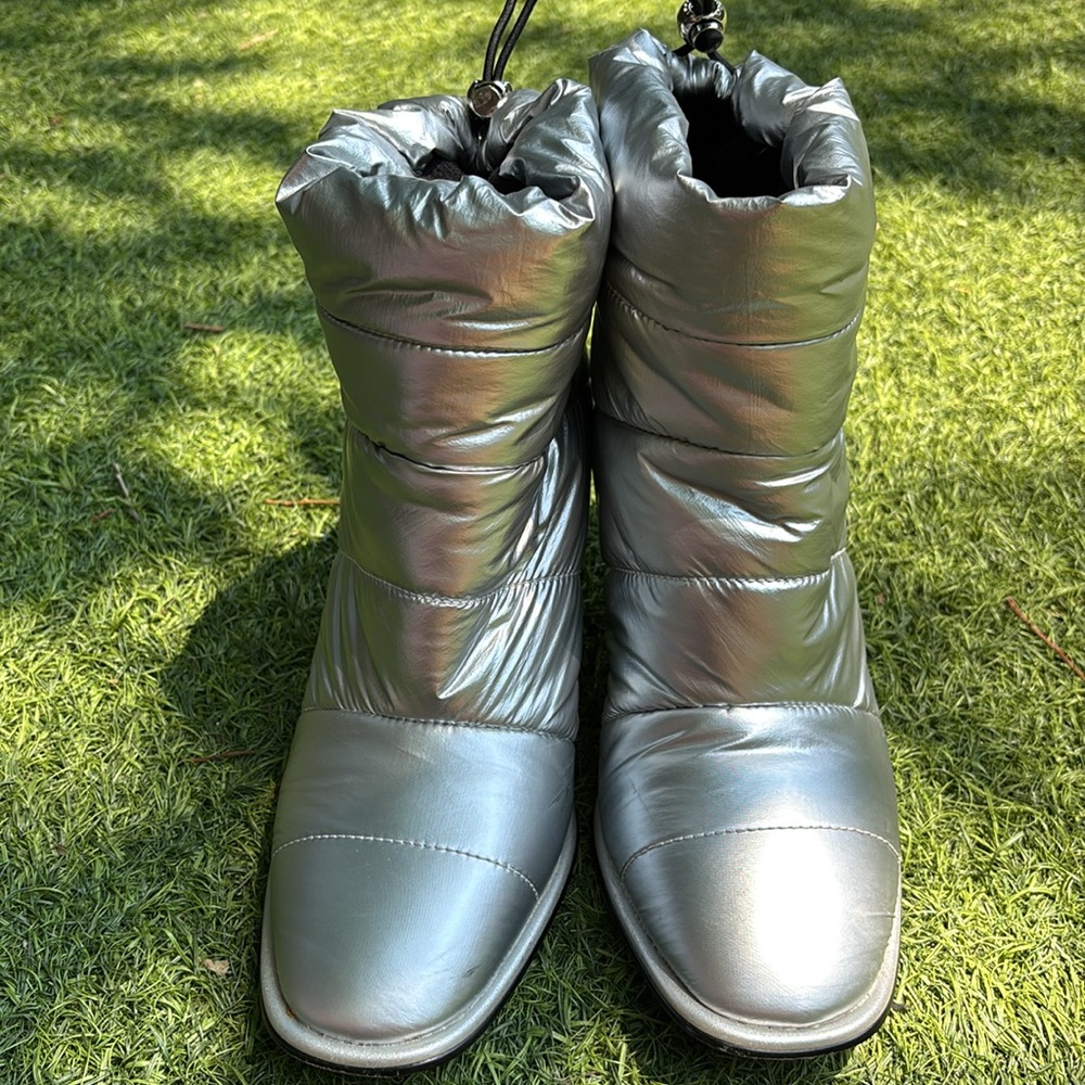 Katy Perry Collections Silver Heeled Boots with Stiletto Heel